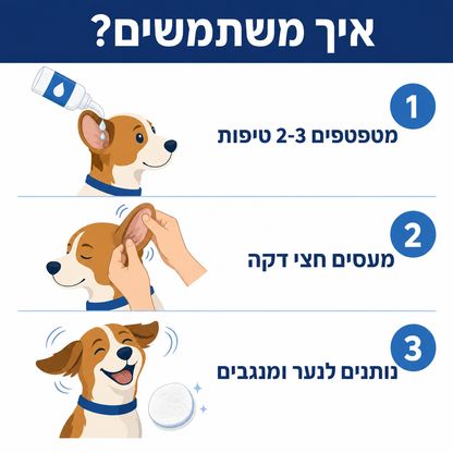NICE · נייס® - טיפות לניקוי אוזניים לכלבים ולחתולים