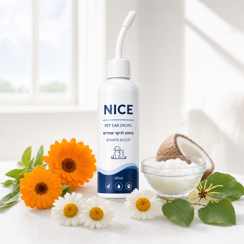NICE · נייס® - טיפות לניקוי אוזניים לכלבים ולחתולים
