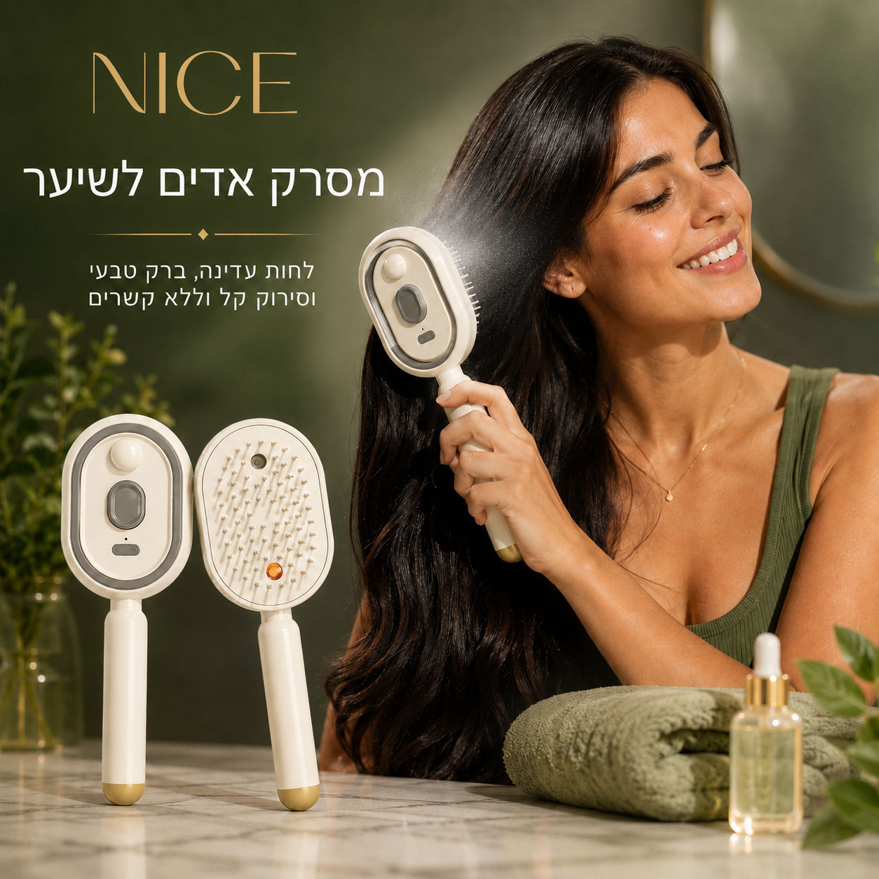 NICE מסרק רסס עדין:איפוס השיער ב-60 שניות